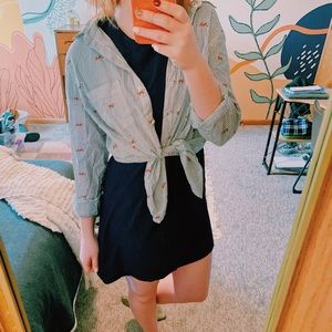 Adorable Fox Print Button Up